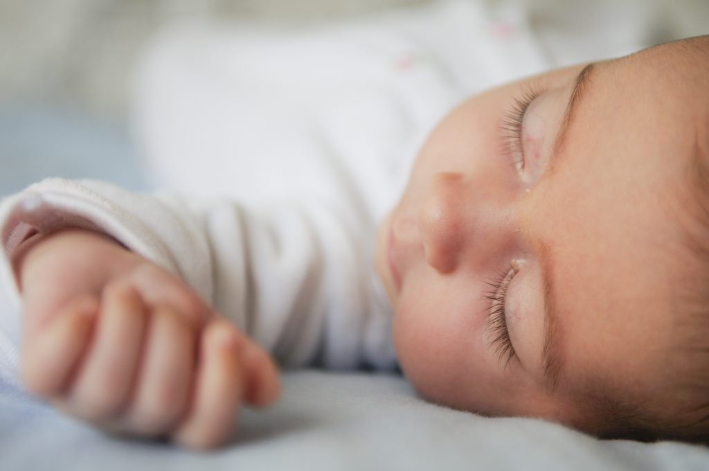 Close-up van slapende baby